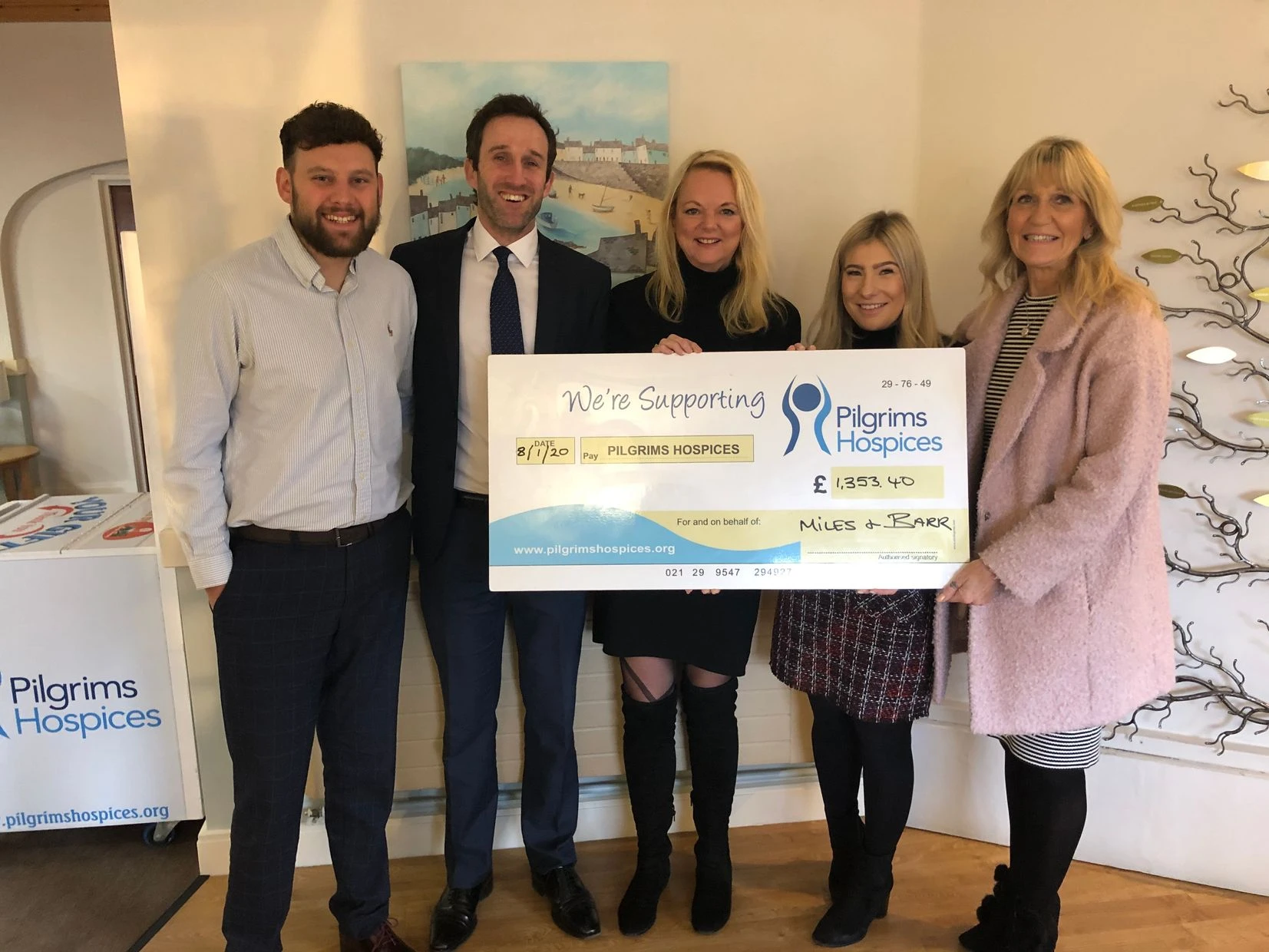 Miles & Barr raise over £1,300 for Pilgrims Hospice Margate - Miles & Barr